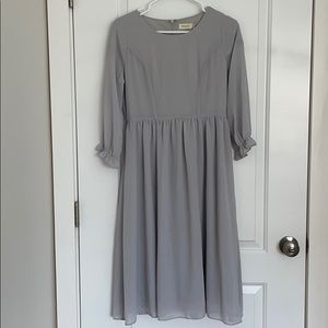 ROOLEE Ruffle Sleeve Midi Dress Small NEW
